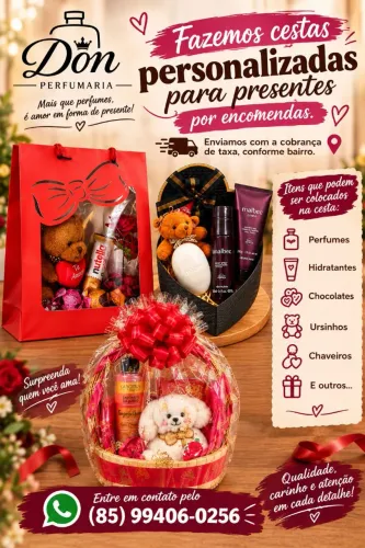 Montamos cestas de presentes personalizadas