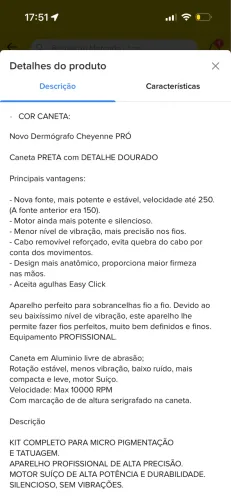 Dermografo profissional Cheyenne PRO