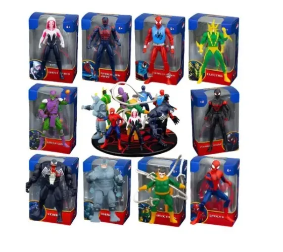 Boneco Homem Aranha Zd Toys Kit Colecionável Marvel 10 personagens Original