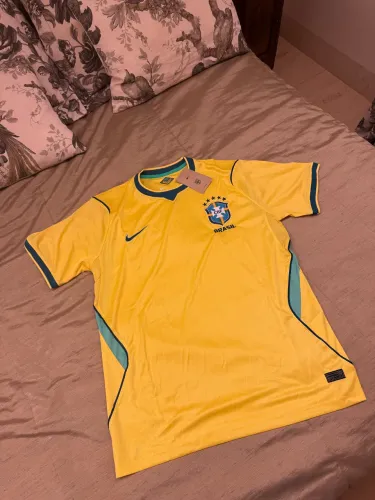 Camiseta Masculina GG Amarela Brasil - NOVA