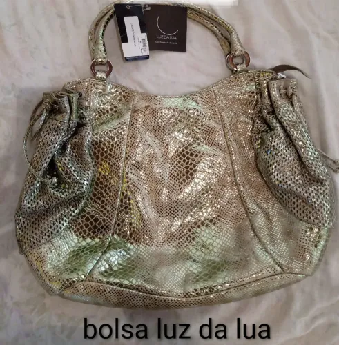 Bolsa em couro luz da lua grande original 