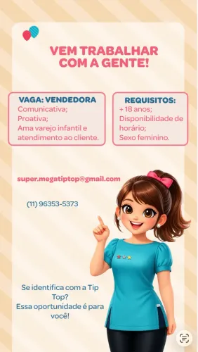 Vaga Vendedores (as)