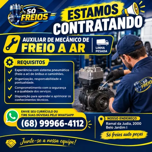 Auxiliar de mecânico de freio a ar