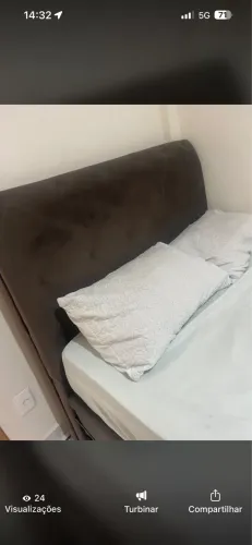 Cama box casal baú com cabeceira