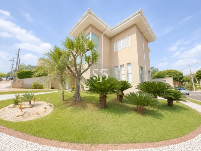 Linda casa para locação no Swiss Park em Campinas-SP: 4 quartos, 3 suítes, área de lazer c