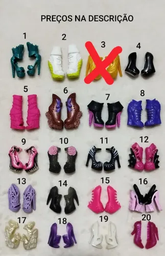Acessórios diversos Monster High (LEIA A DESCRIÇÃO)