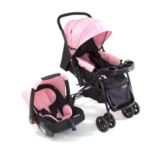 Carrinho mais bebê conforto cosco
