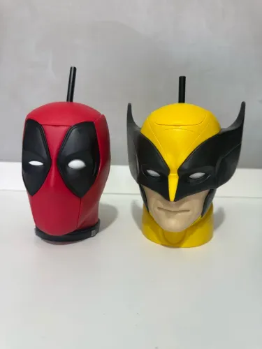 Balde de pipoca Cinemark Wolverine E Deadpool Copo
