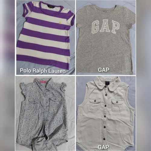 * 4 Camisetas/Blusinhas Infantis (marcas/qualidade) (Ralph Lauren e GAP)*