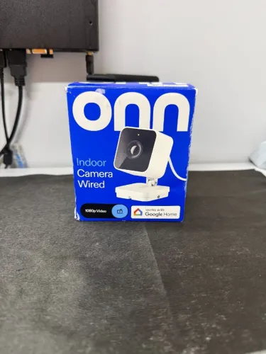Câmera interna com fio onn, vídeo HDR 1080p, compatível com Google Home e Gemini nativo