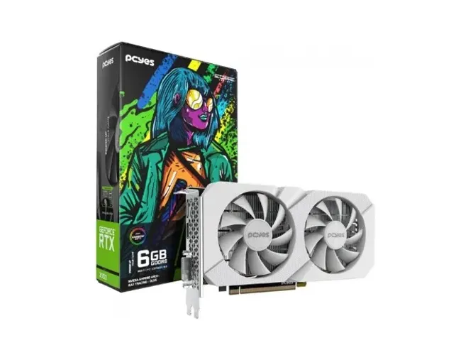 VGA PCI-e GeForce RTX3050 PCYES Edge White 6GB DDR6 96 bits [PVRTX30506WTPE]