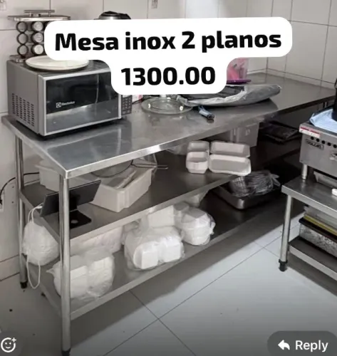 Mesa INOX 2 planos - JM Gabriel