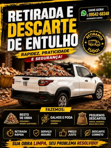 pequenos carretos, e Retirada de entulho