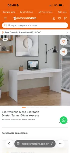 Mesa escritorio branca