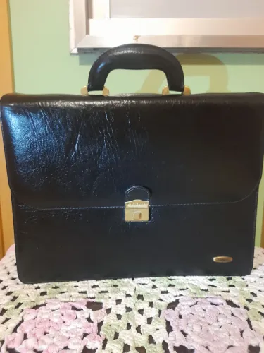 Maleta executiva pasta em couro legítimo Gold Man
