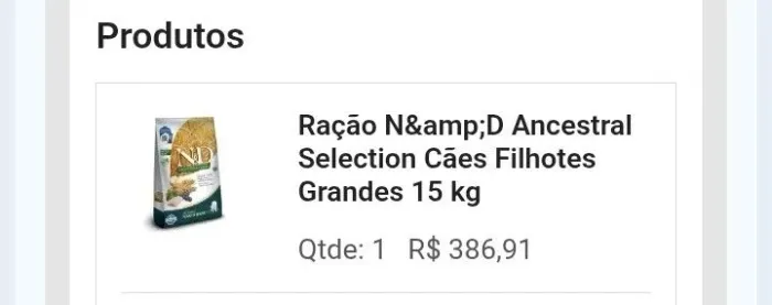 Ração N&D Cães filhotes grandes FARMINA 9kg