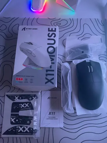 Mouse Gamer Attack Shark X11 Sem Fio Ultra Leve Alta Precisão