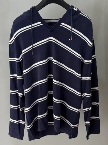 Suéter Tommy Hilfiger com Capuz Listrado