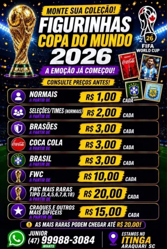 Vendo Figurinhas Copa 2026 Originais Panini