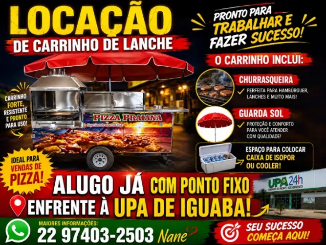 Locação de Carrinho de Lanches