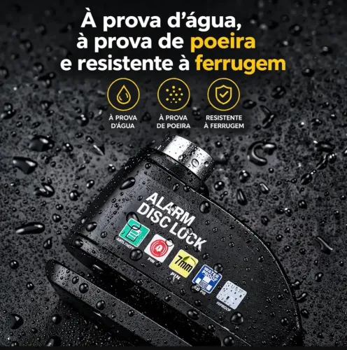 Trava Cadeado De Disco Com Alarme MOTO