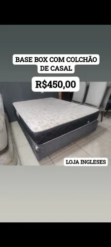 CAMA BOX COM COLCHÃO DE CASAL