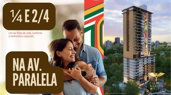 APARTAMENTO 1 E 2 Quartos COM 37M² A 61M² Na Paralela.