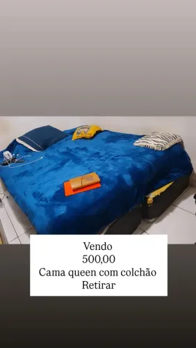 CAMA QUEEN COM COLCHAO