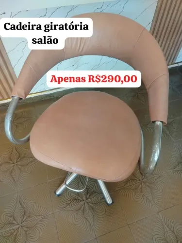 Cadeira giratória para salão cabeleireiro