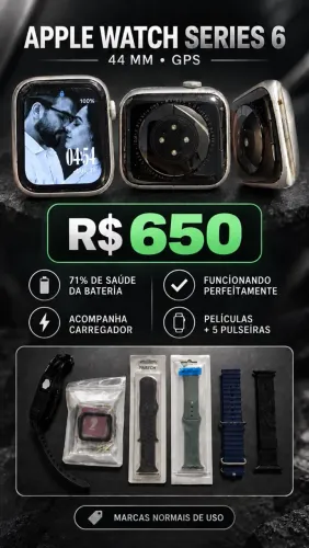 Apple Watch Series 6 44 mm GPS + 5 pulseiras