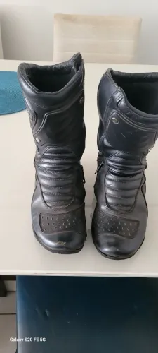 BOTA MOTOCICLISTA ACERO COURO