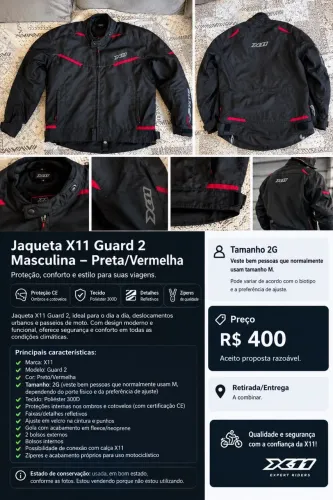 Jaqueta de motoqueiro