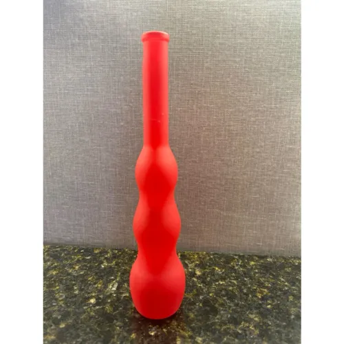Mini vaso de vidro vermelho italiano.