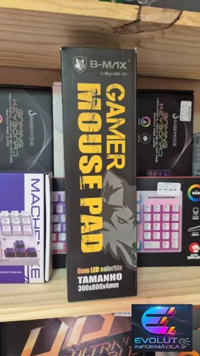 Mouse Pad Gamer LED RGB novo, lacrado, com garantia!