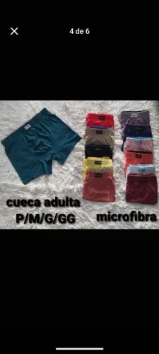 Cuecas Box Elástico Rebatido P M G GG 