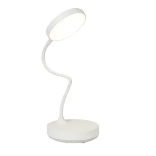 Luminária LED de mesa recargável c/ 3 tipo de luz (recarga via USB) cabo grátis incluso