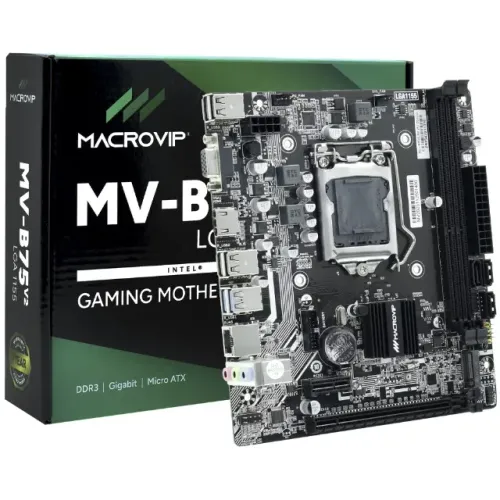 PLACA MAE LGA 1155 MACROVIP MV-B75V2 M.2/VGA/HDMI/DDR3