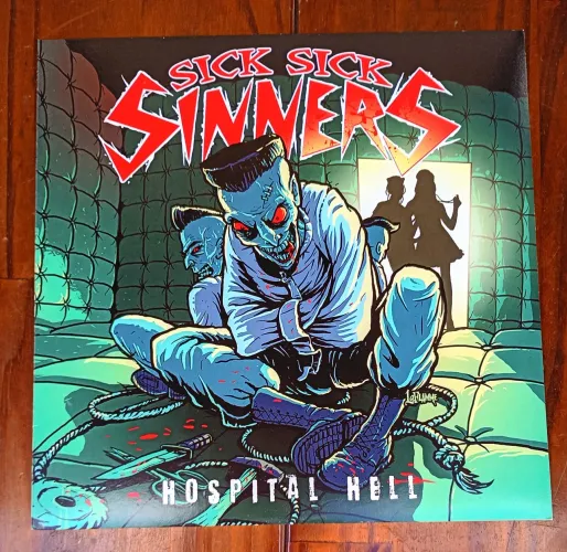 Disco Vinil EP Sick Sick Sinners - Hospital Hell Raro Fora catálogo Psychobilly est novo