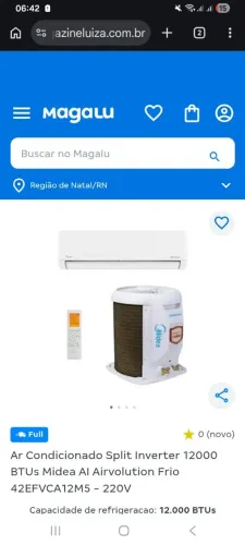 Vendo ar condicionado 12 mil btus semi novo