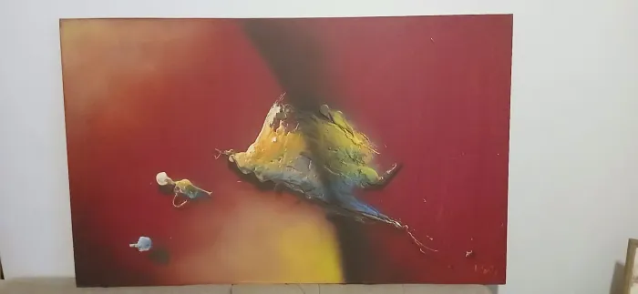 Quadro de pintura em tinta óleo.
