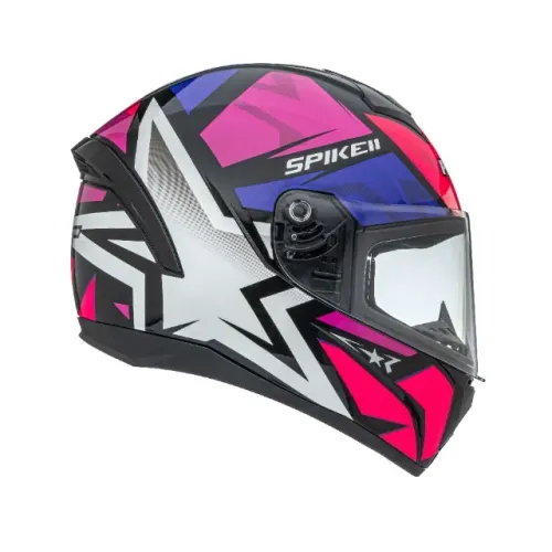 Capacete Peels Spike II 1ST Preto com Rosa