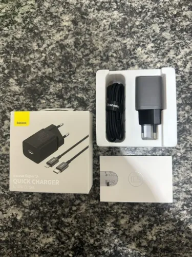 Carregador Turbo P/iPhone Baseus Tipo C 20w + Cabo- Frete Gratis p/ BH!!