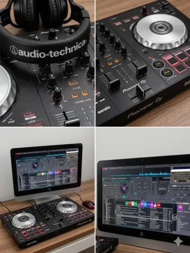 Setup DJ Completo: DDJ-SB3 Pioneer + Fone Audio-Technica +PC All-in-One HP18 + Mesa