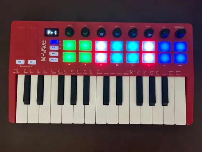 Teclado Controlador MIDI M-Vave SMK25II