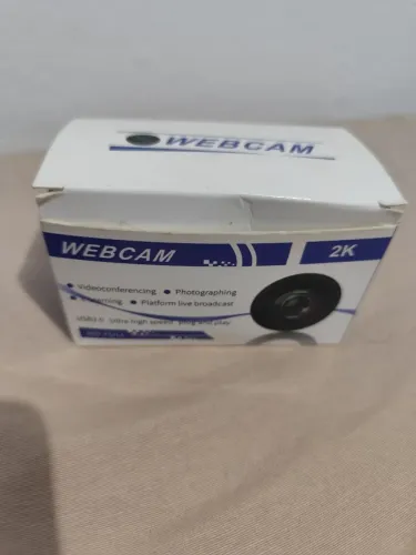 Webcam 2K Full HD USB 2.0 Nova na Caixa - Plug & Play