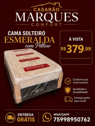 Cama de solteiro Esmeralda