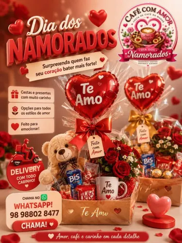 Cesta de café da manhã ,floricultura e combos romântico 