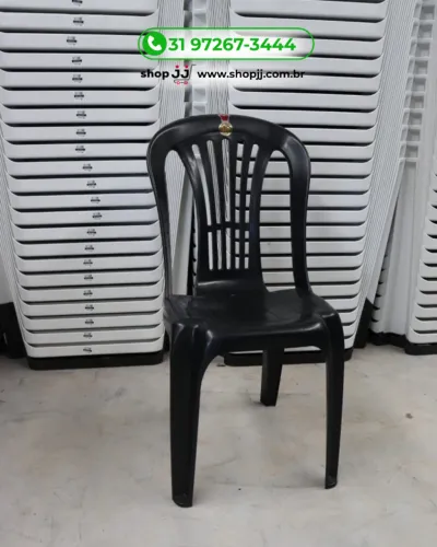Promoção Cadeira de plástico preta 182kg