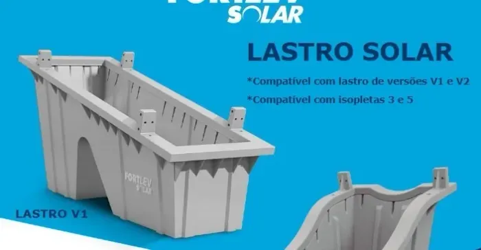 Lastro Solar - suporte para placa solar Fortleve