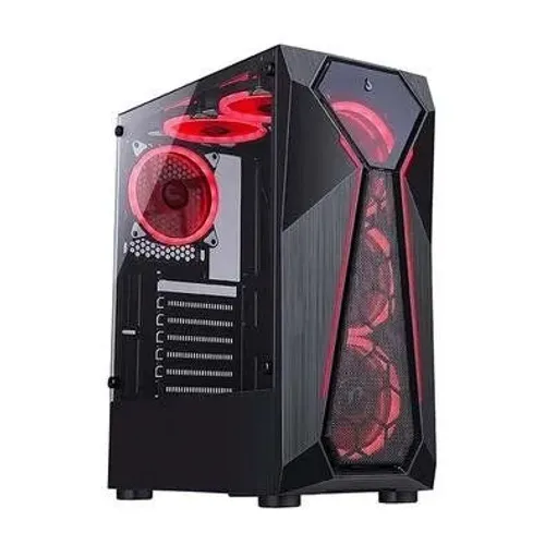 Gabinete Gamer Rise Mode X4 Glass, Barra de LED RGB, Lateral em Vidro Fumê, Preto - RM-X4-